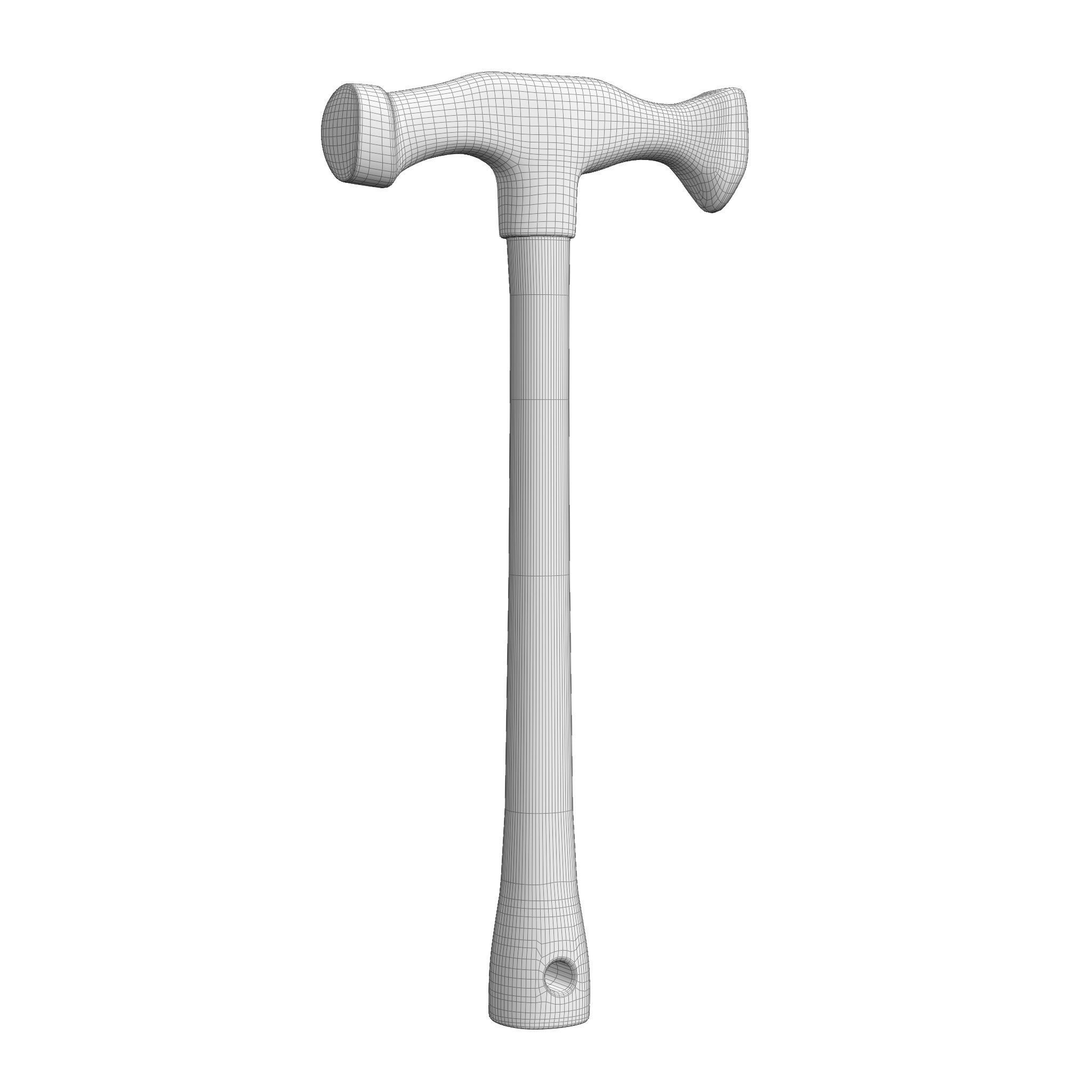 Hammer 01 Low-poly 3D model_6