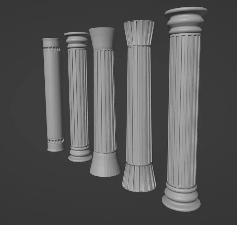 column Free 3D model_0
