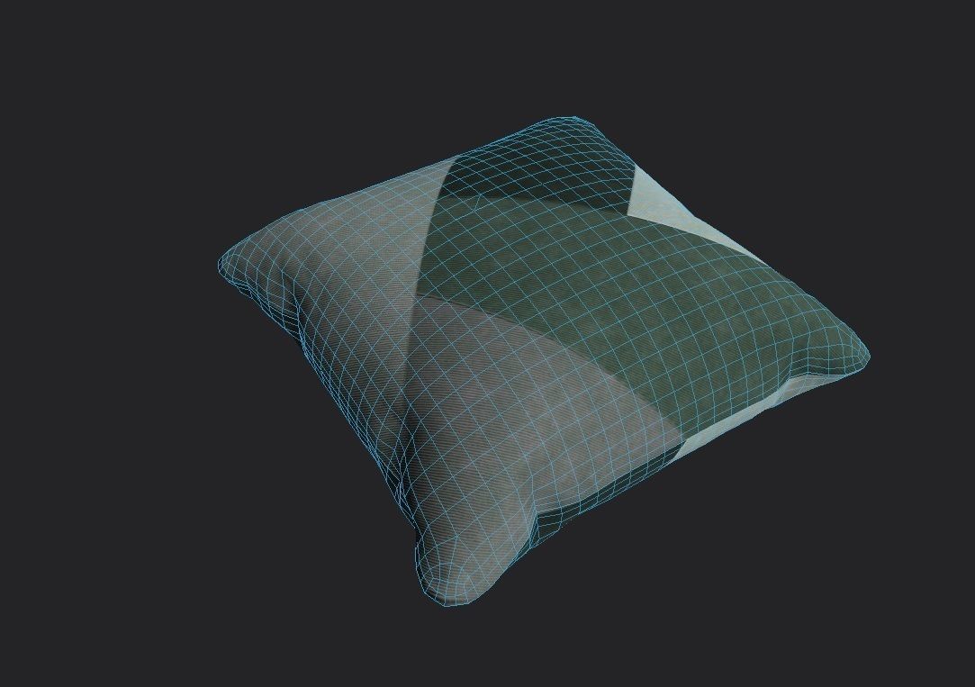 Pillow M01 Low-poly 3D model_1