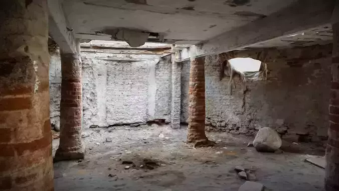 Old ruined palace cellar 3D model
