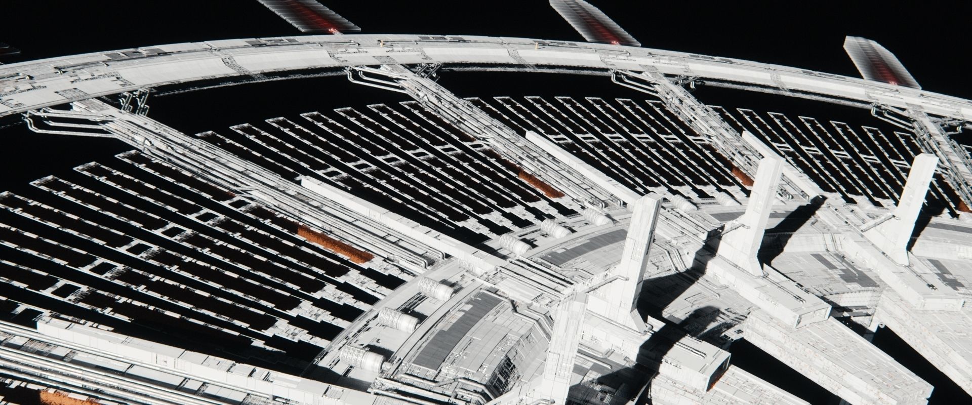 Sci-Fi Orbital Array Space Station - High Poly C4D Octane 3D model_5