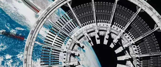 Sci-Fi Orbital Array Space Station - High Poly C4D Octane 3D model