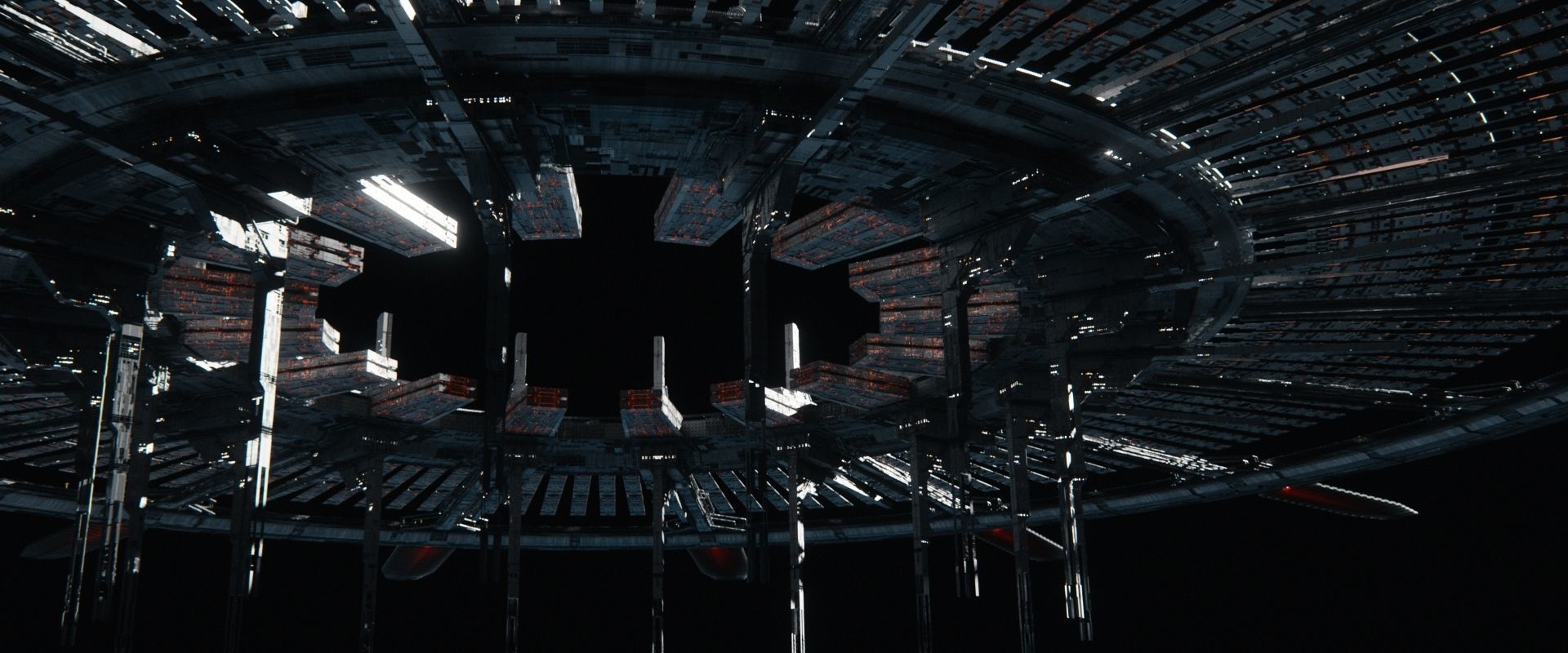 Sci-Fi Orbital Array Space Station - High Poly C4D Octane 3D model_4
