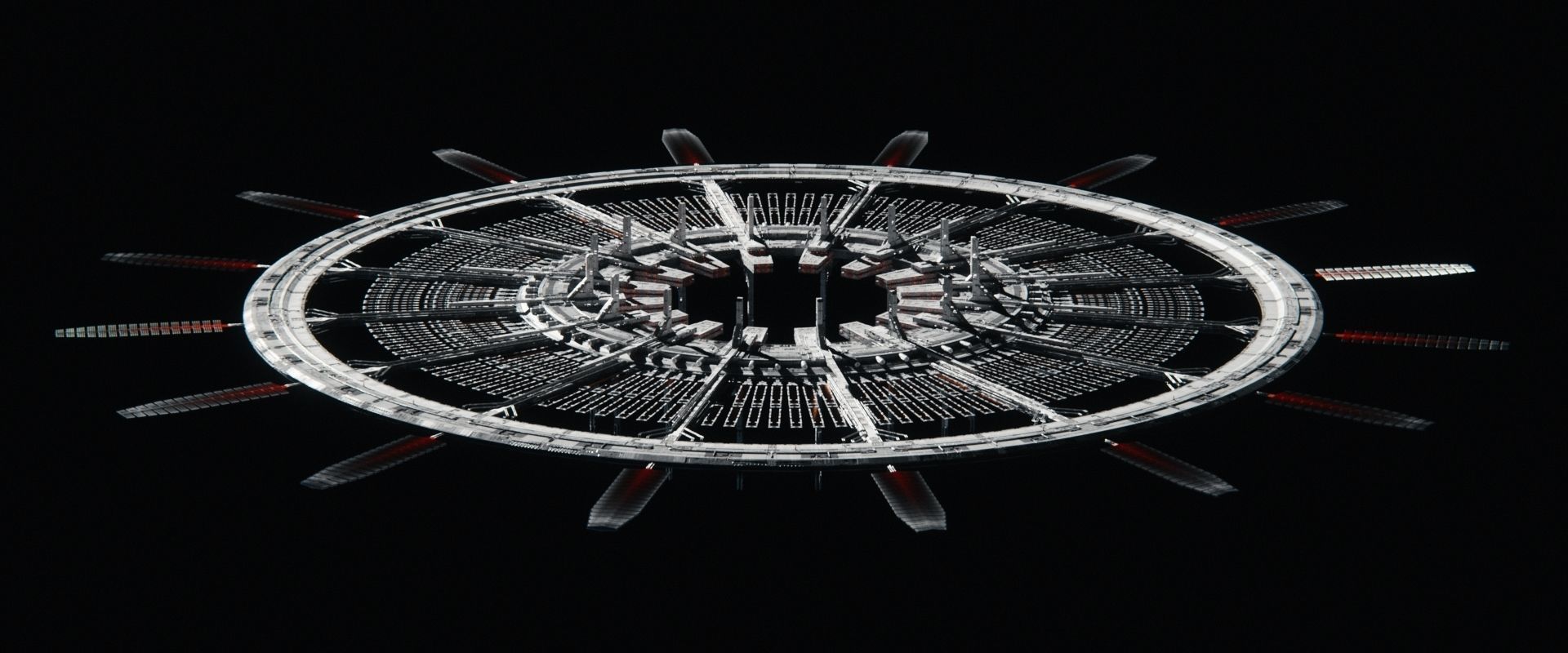 Sci-Fi Orbital Array Space Station - High Poly C4D Octane 3D model_2