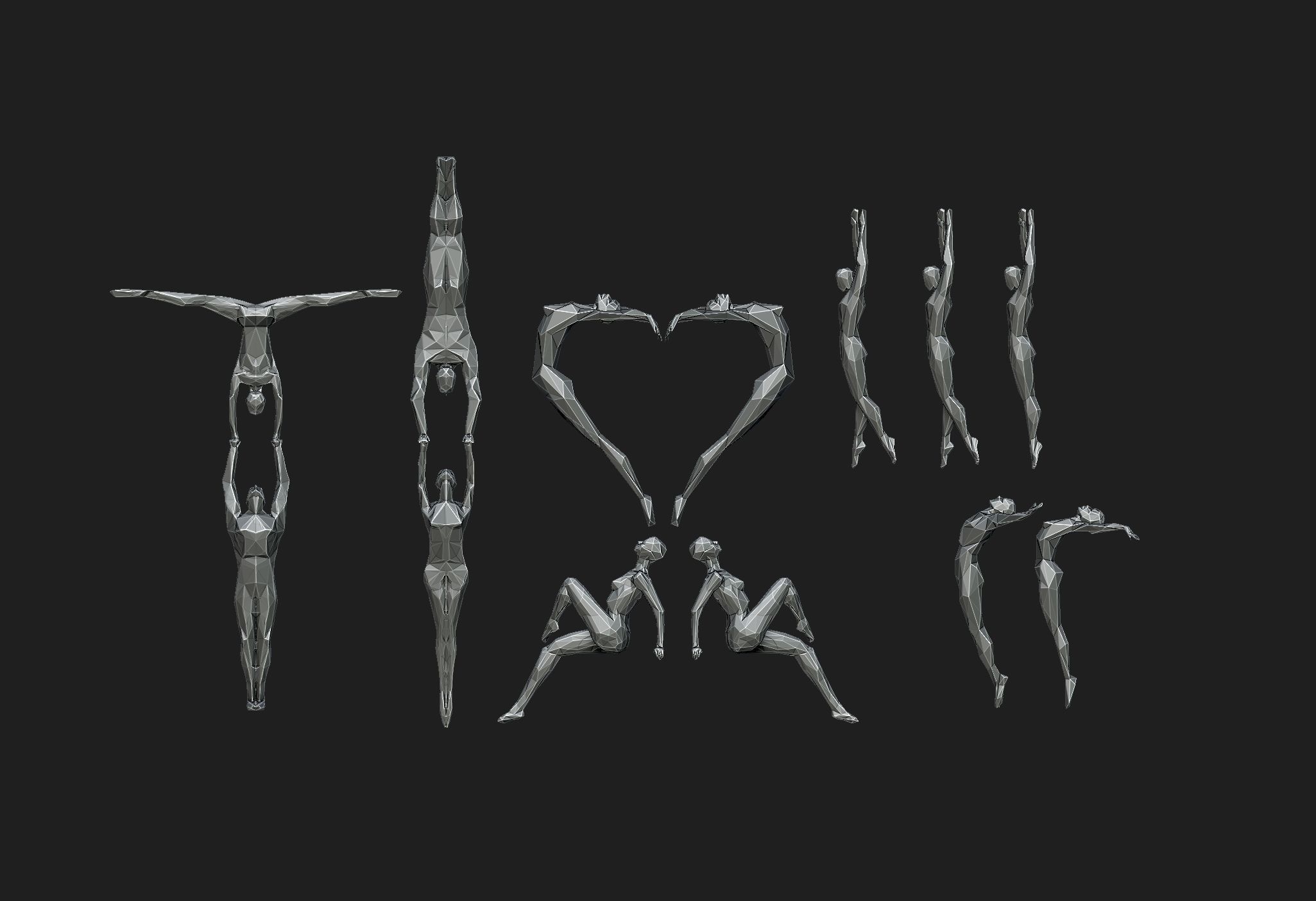 triangle figures 3D print model_5