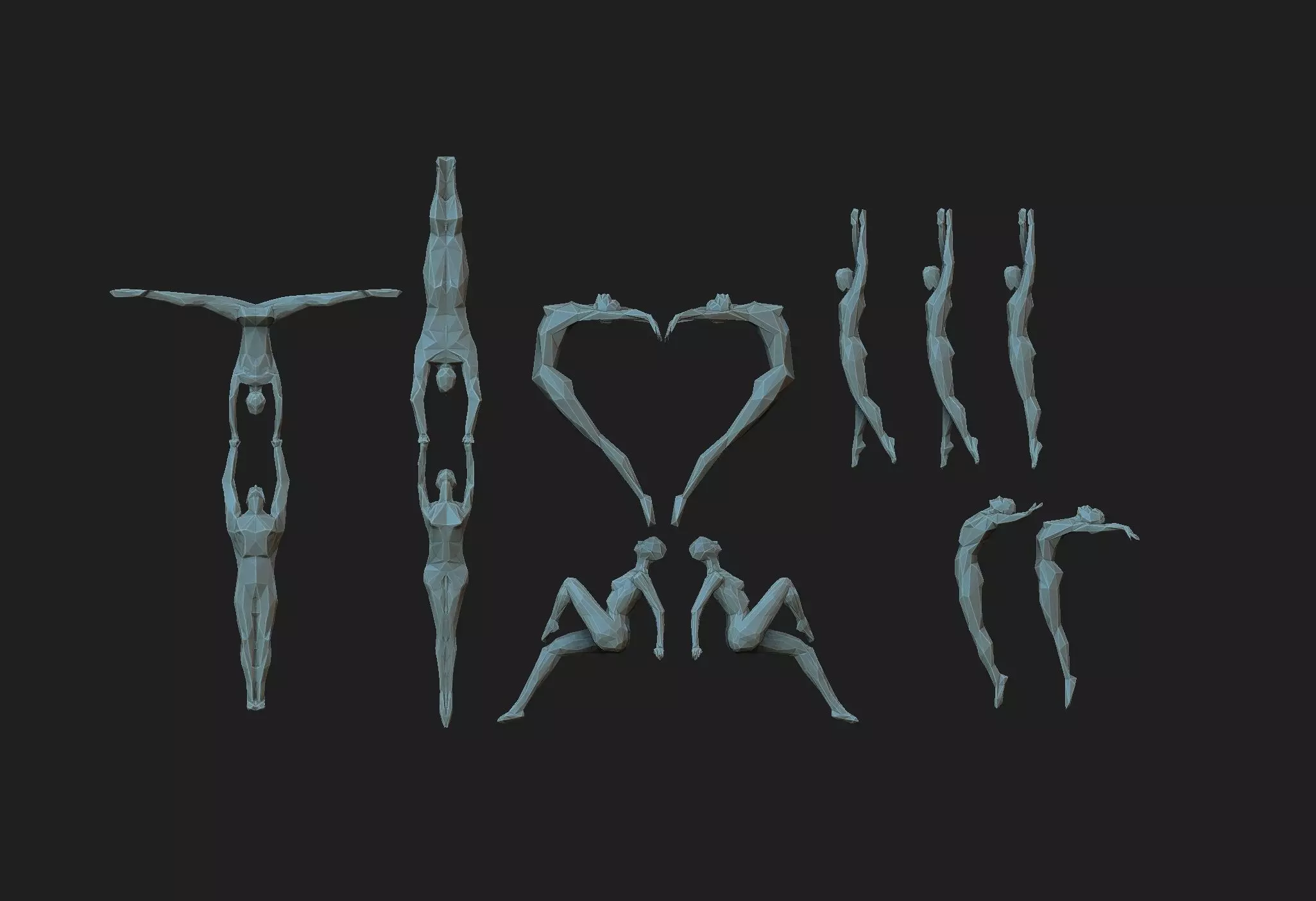 triangle figures 3D print model_0