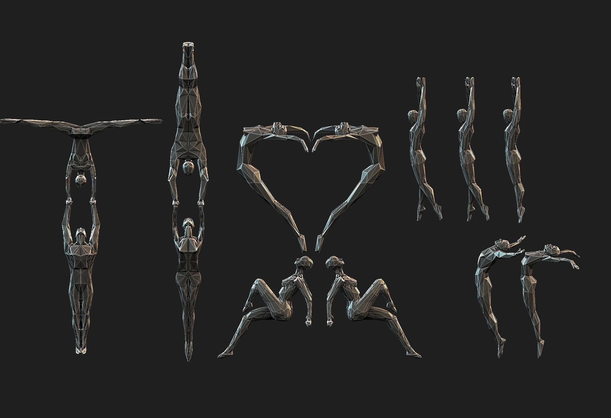 triangle figures 3D print model_3