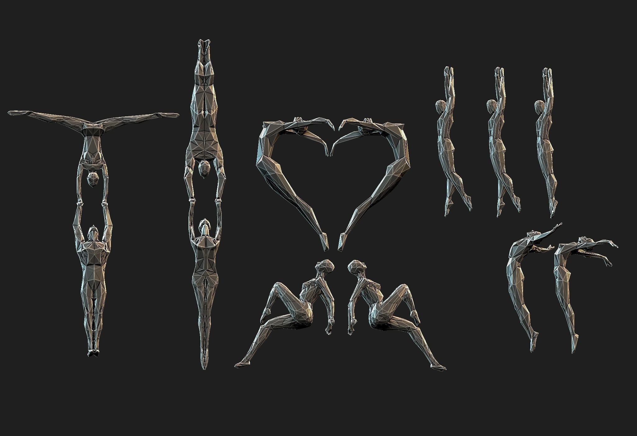 triangle figures 3D print model_4