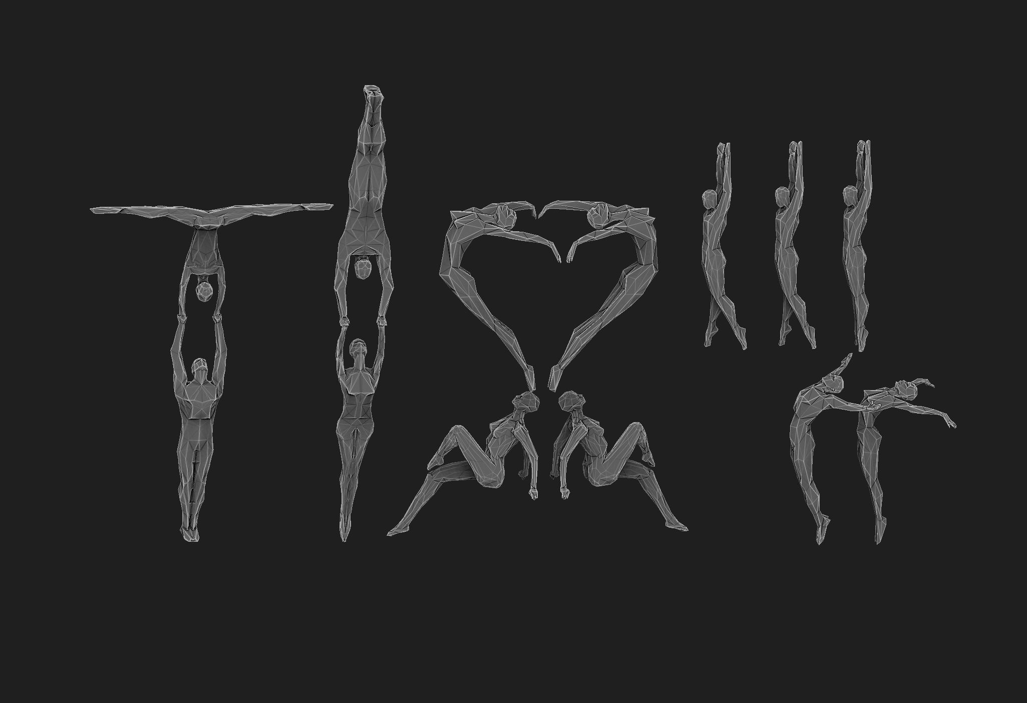 triangle figures 3D print model_2