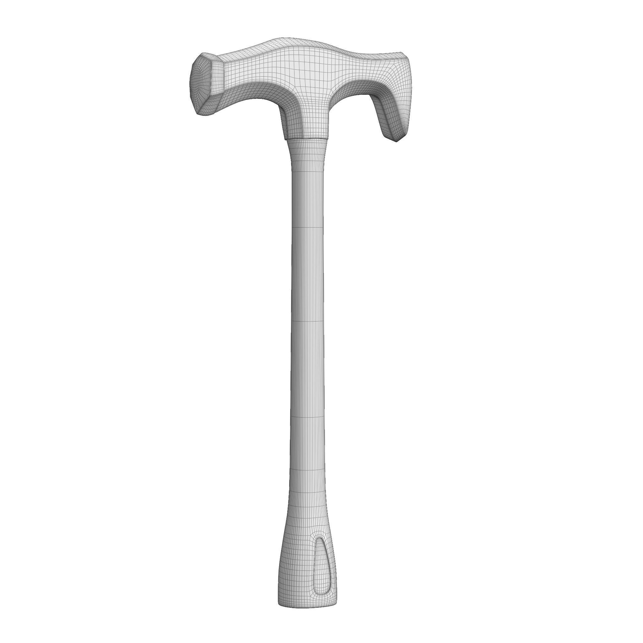Hammer 02 Low-poly 3D model_6
