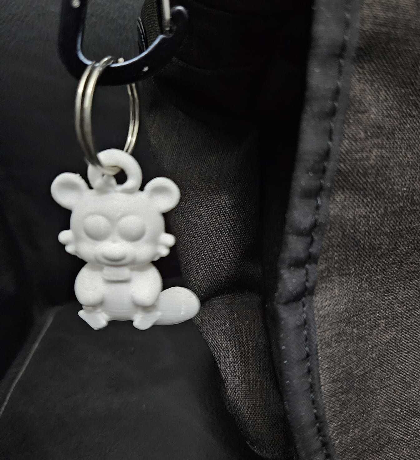 Beaver Keychain 3D print model_12