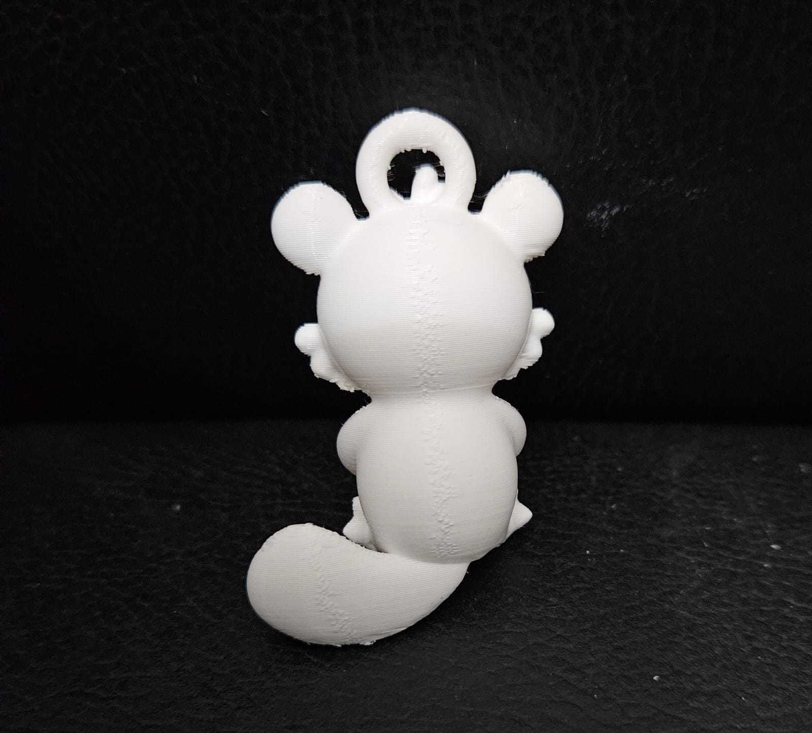 Beaver Keychain 3D print model_8
