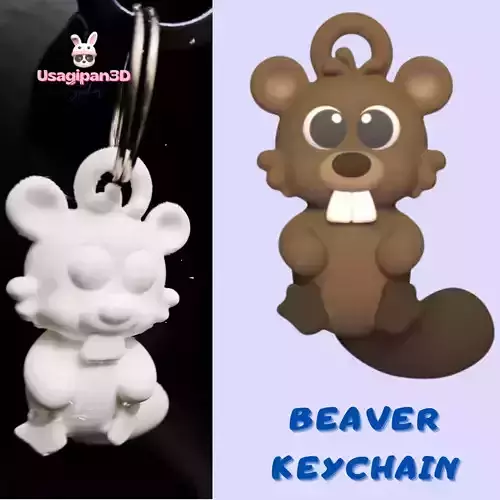 Beaver Keychain