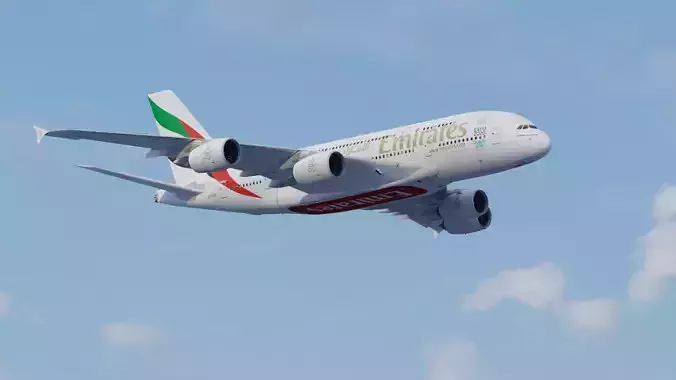 Airbus A380 Low-poly 3D model