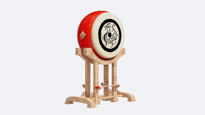 Chinese musical instrument Drum 5 3D model