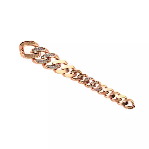 Cuban Chain link for Bracelet and Necklace 3D print model
