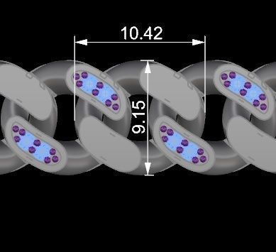 10 - 9 Cuban Chain Necklace 3D print model_4