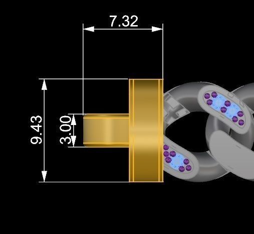 10 - 9 Cuban Chain Necklace 3D print model_5