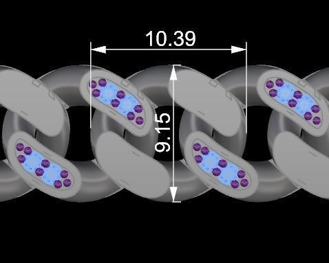 10- 9 MM Cuban Chain Necklace 3D print model_4