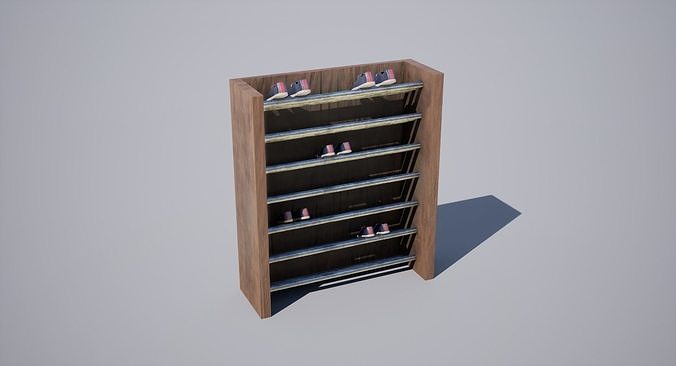 Shoes Storage Low-poly 3D model
