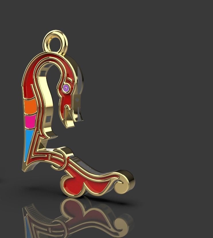 Armenian letters 3D print model_7