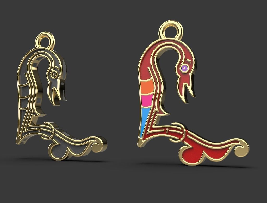 Armenian letters 3D print model_9