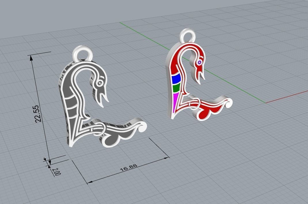 Armenian letters 3D print model_12