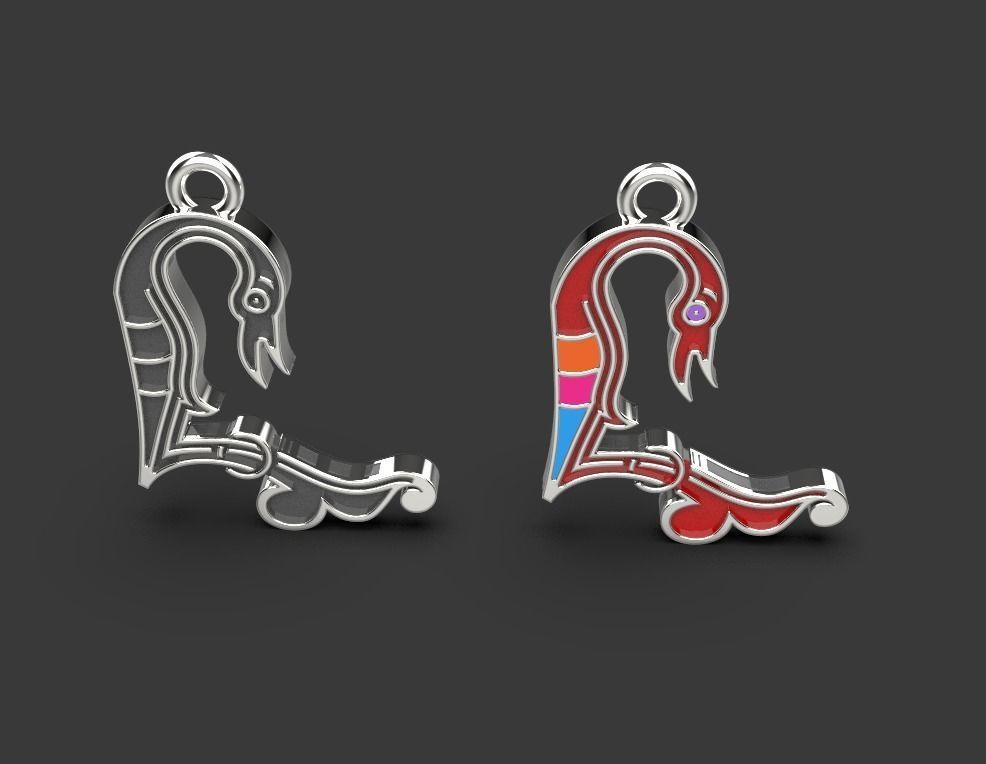 Armenian letters 3D print model_4