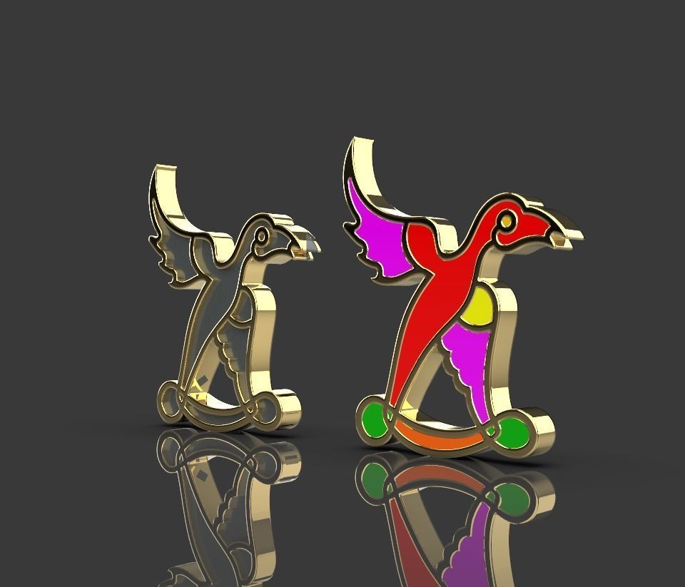 Armenian letters 3D print model_4