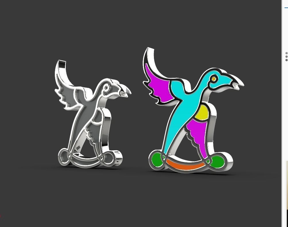 Armenian letters 3D print model_3