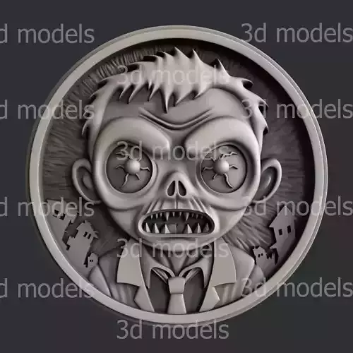 3d STL models for CNC router or 3dprinter Zombie P499