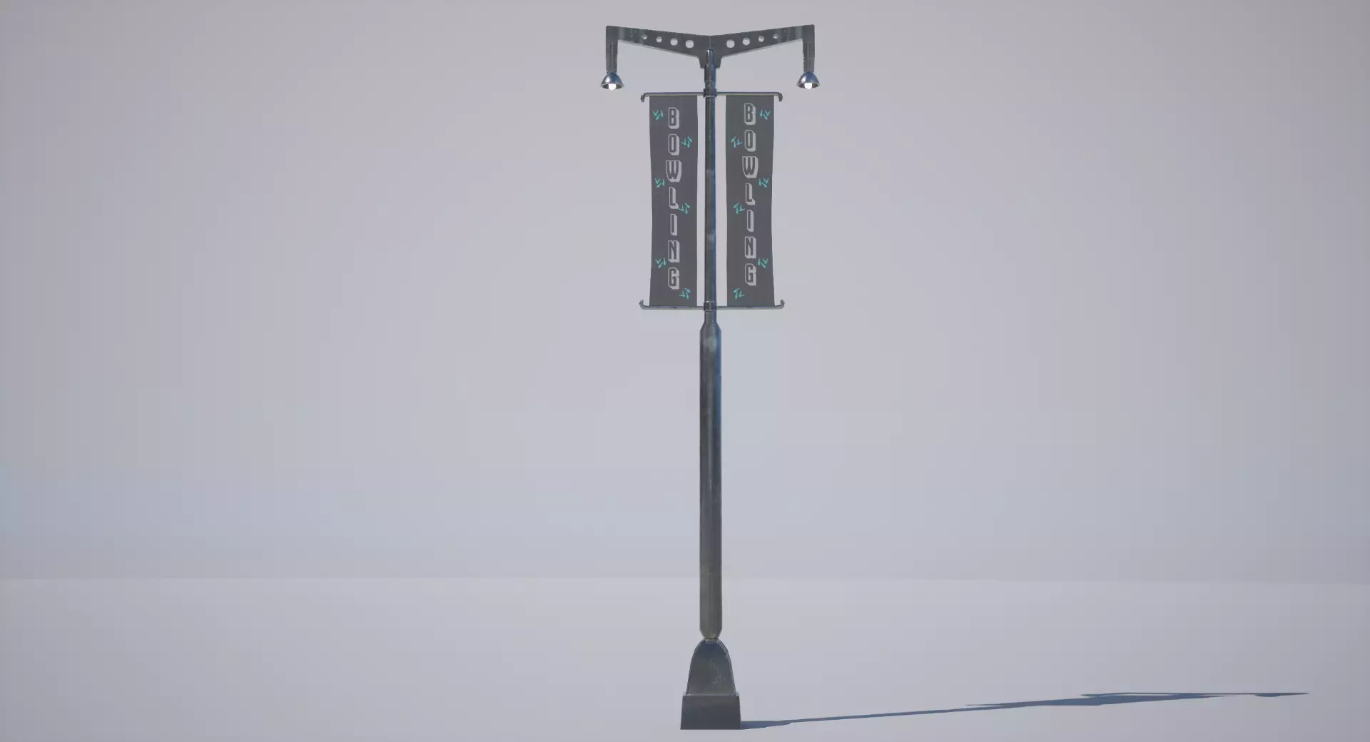 Street Lamp Low-poly 3D model_0