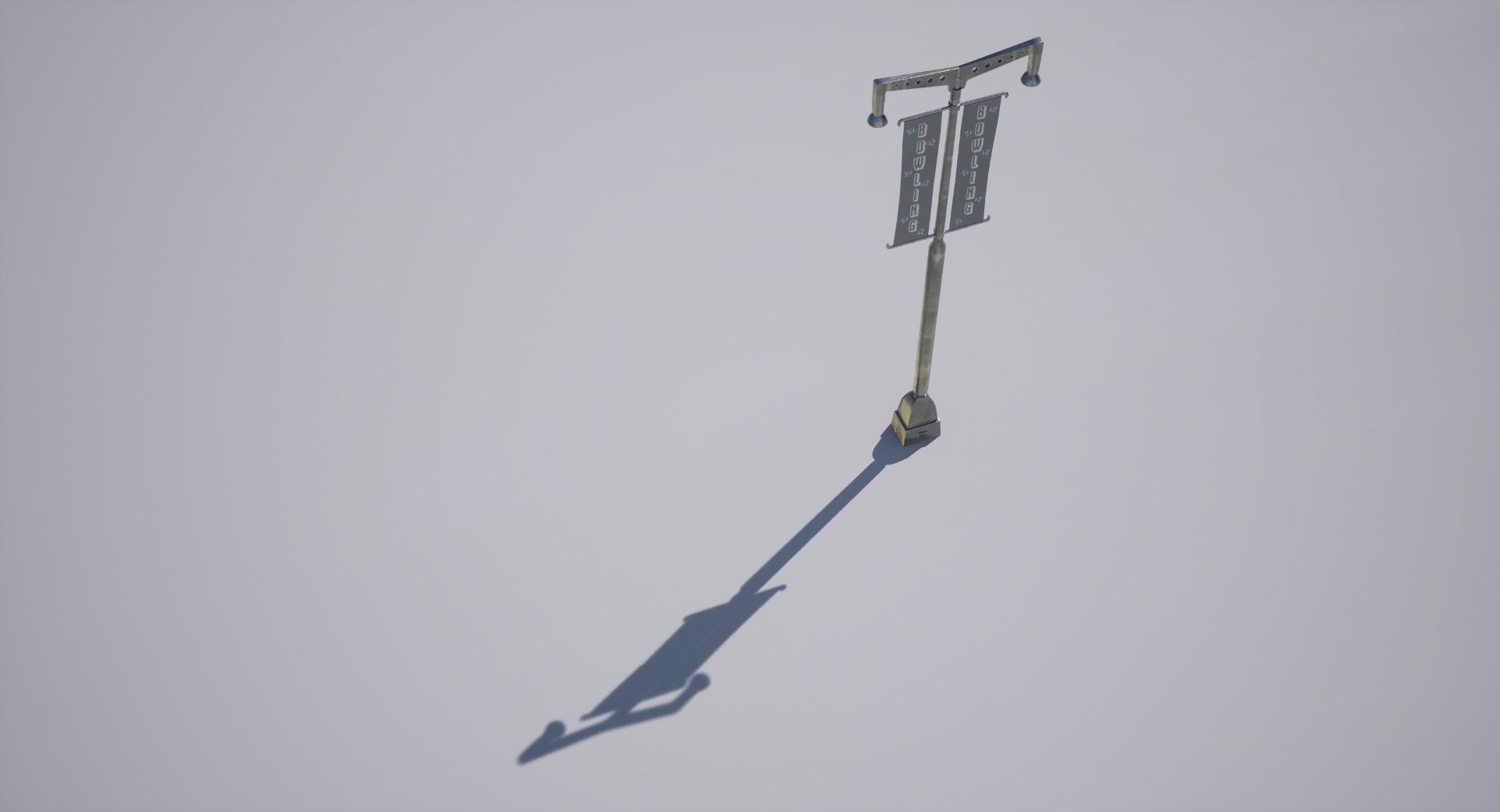 Street Lamp Low-poly 3D model_8
