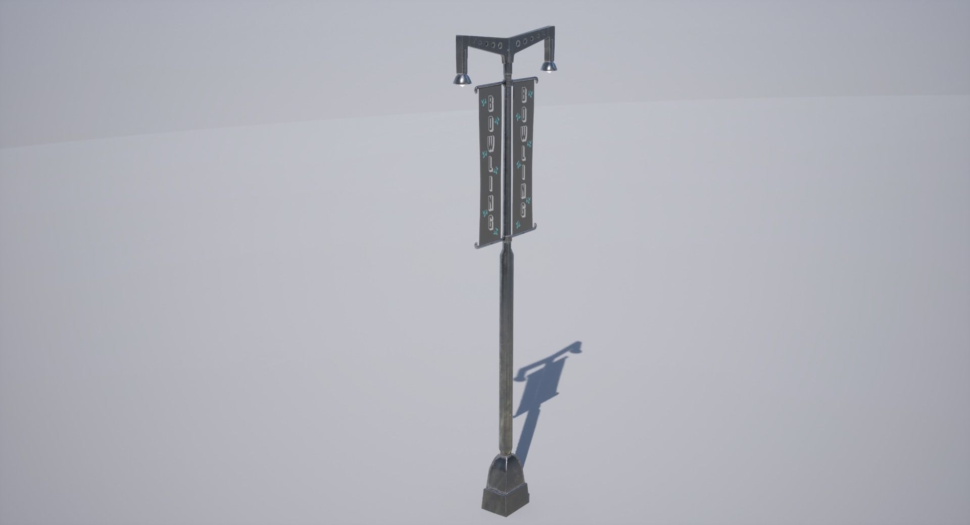 Street Lamp Low-poly 3D model_4