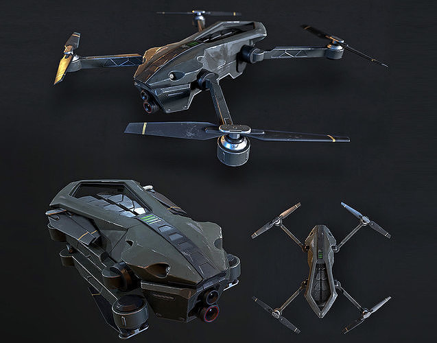 Drone Low-poly 3D model