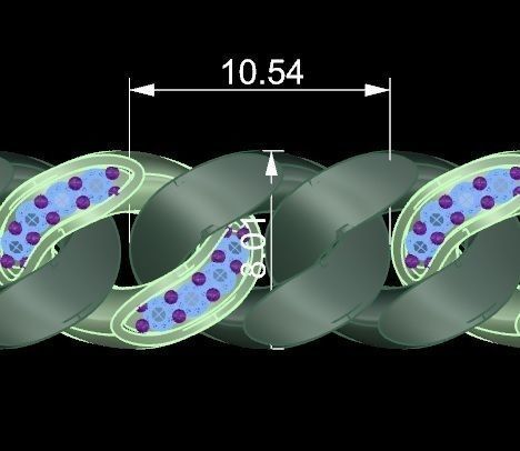 11-8 MM Cuban Chain Bracelet 3D print model_6