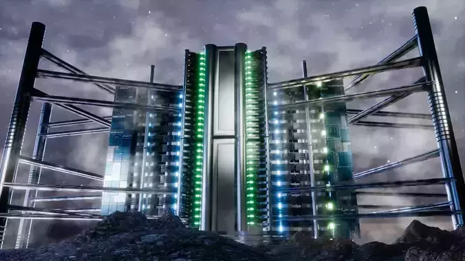 sci-fi building