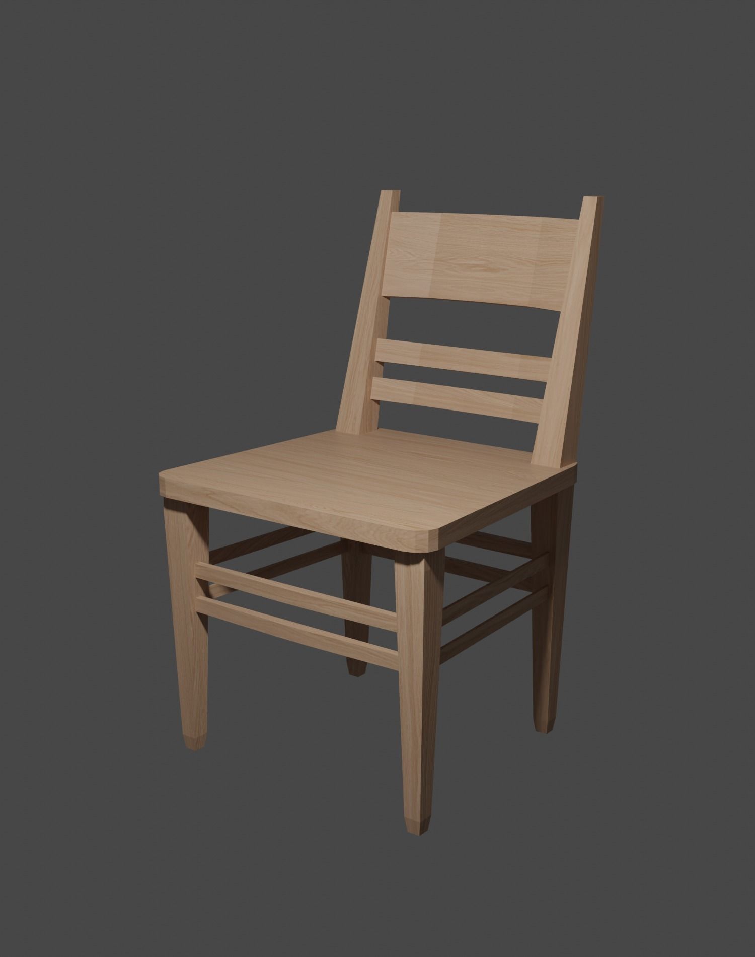 Chair Low-poly 3D model_1