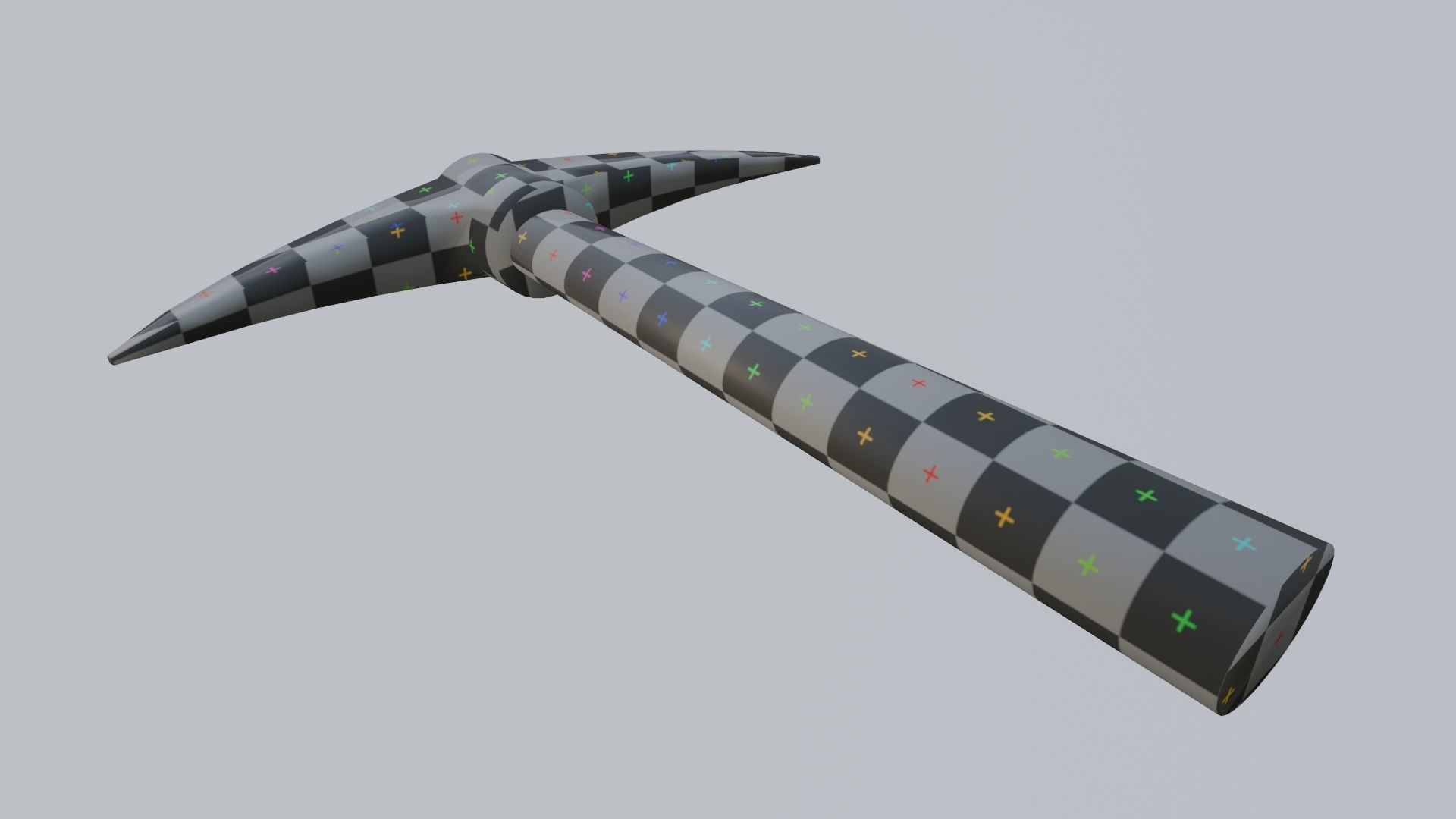 Mining Pickaxe Low-poly 3D model_16