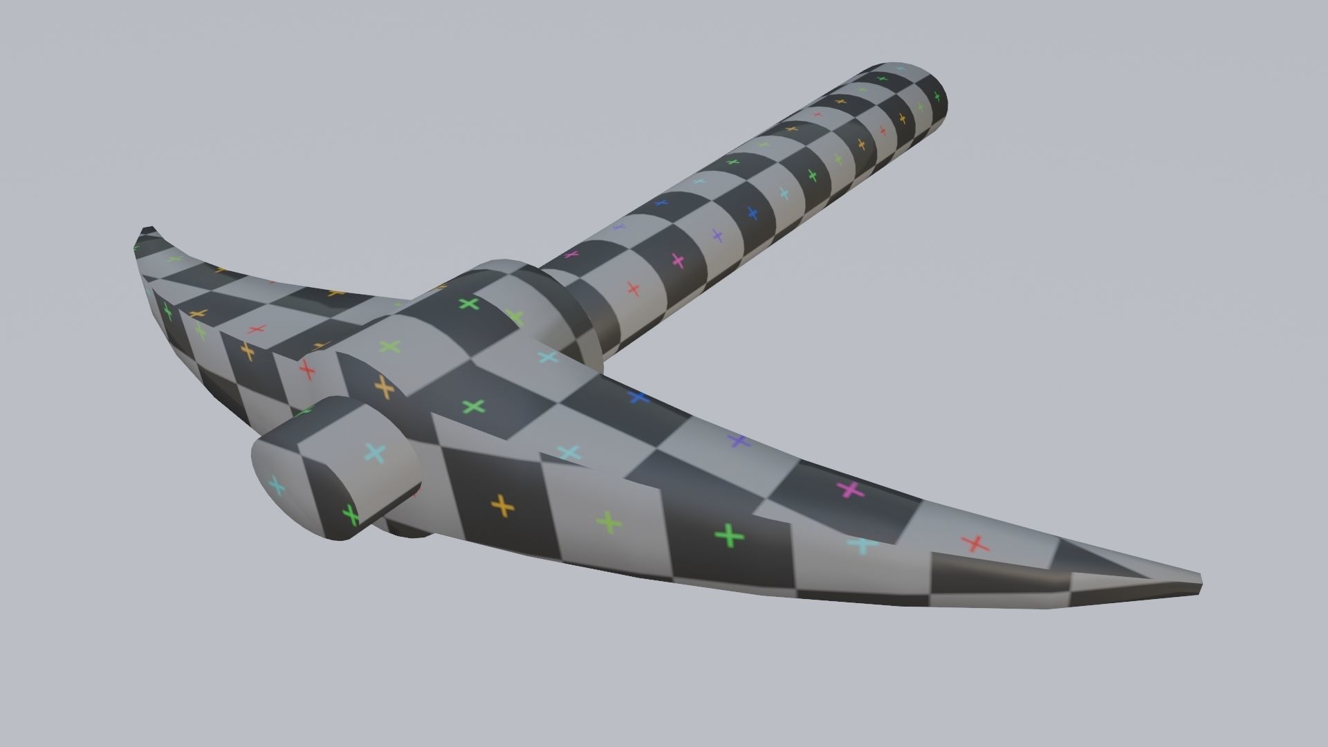 Mining Pickaxe Low-poly 3D model_19