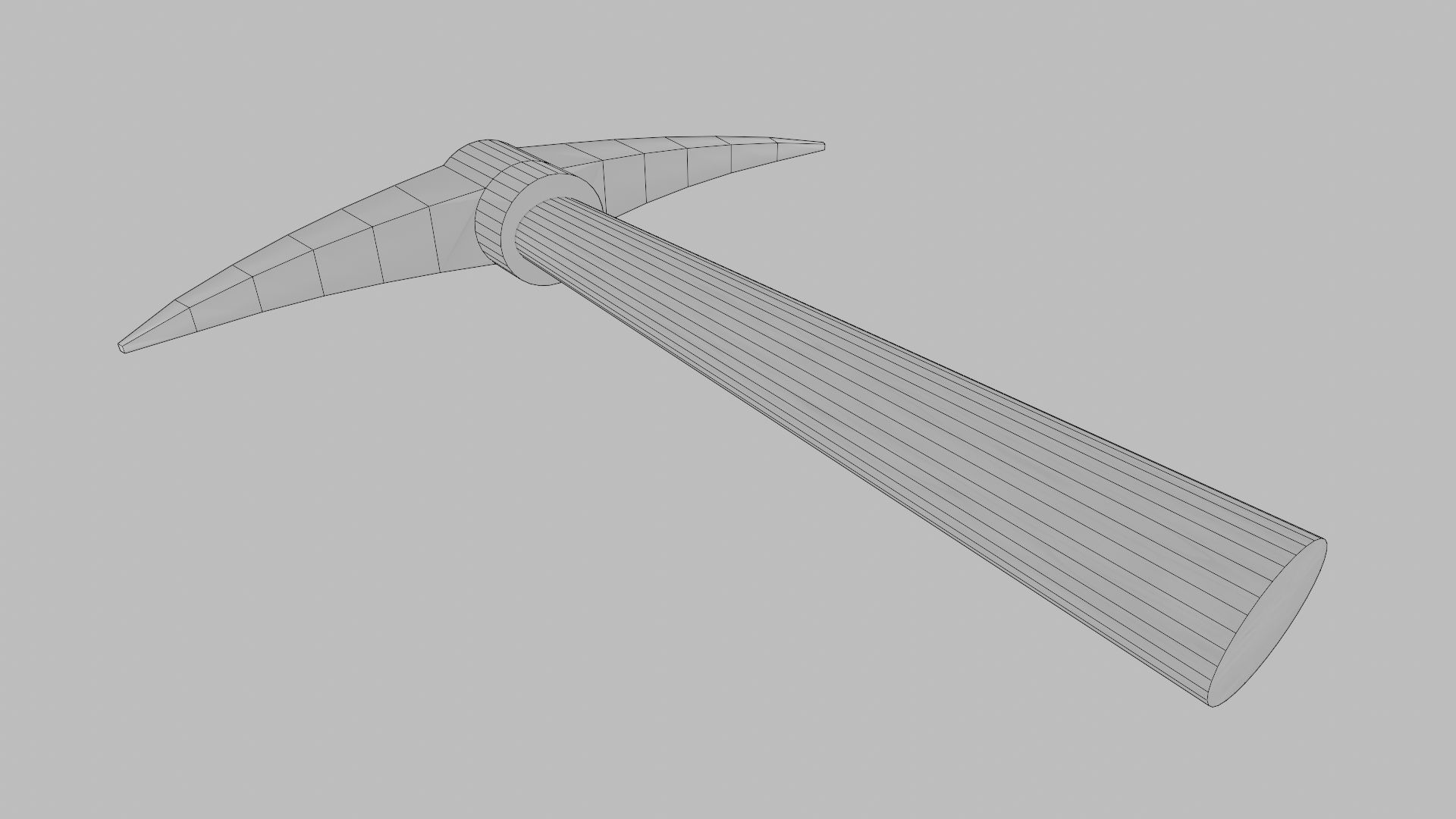 Mining Pickaxe Low-poly 3D model_8