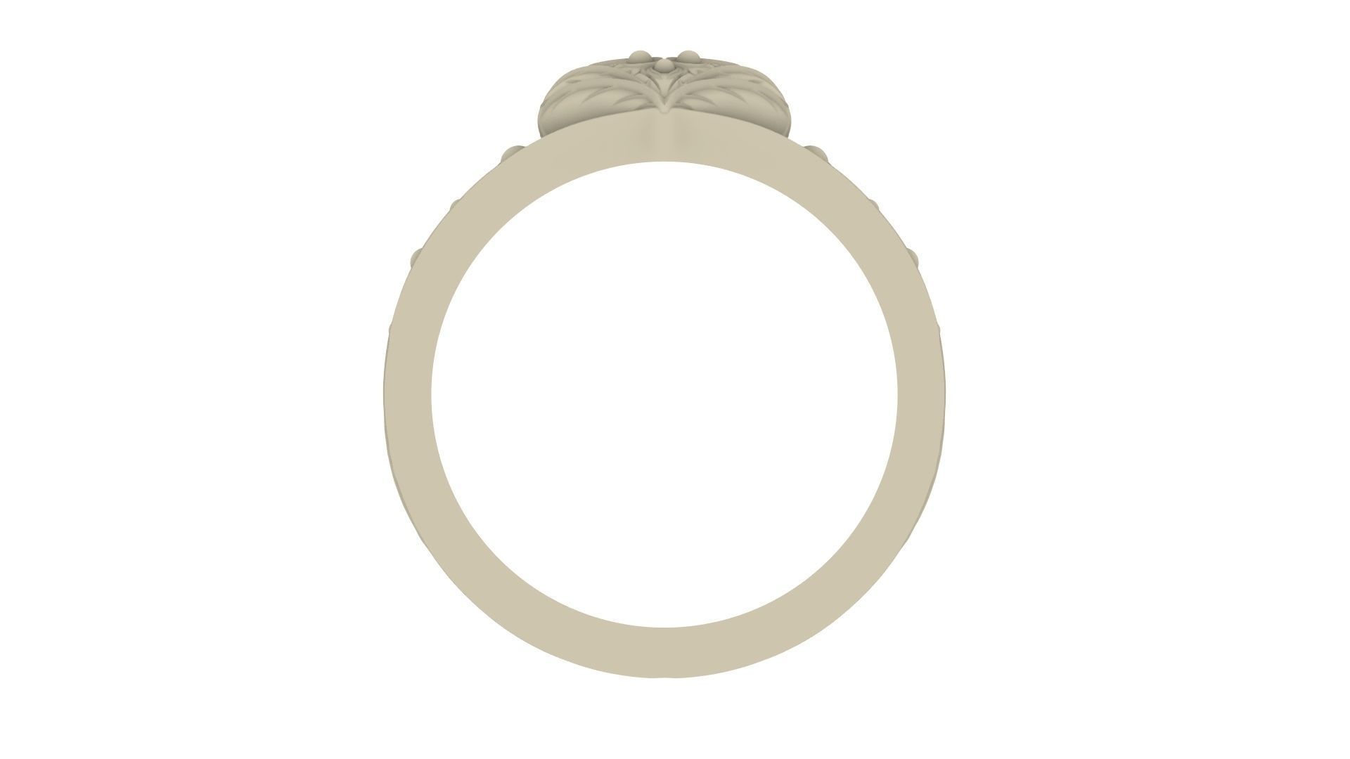 Heart Charm Ring 3D print model_6