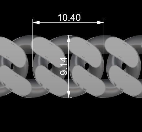 10 - 9 MM Cuban Chain Bracelet 3D print model_3