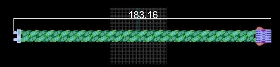 10 - 8 MM Cuban Chain Bracelet 3D print model_3