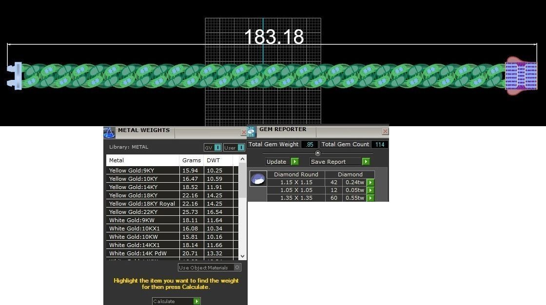 11 - 8 Cuban Chain Bracelet 3D print model_3