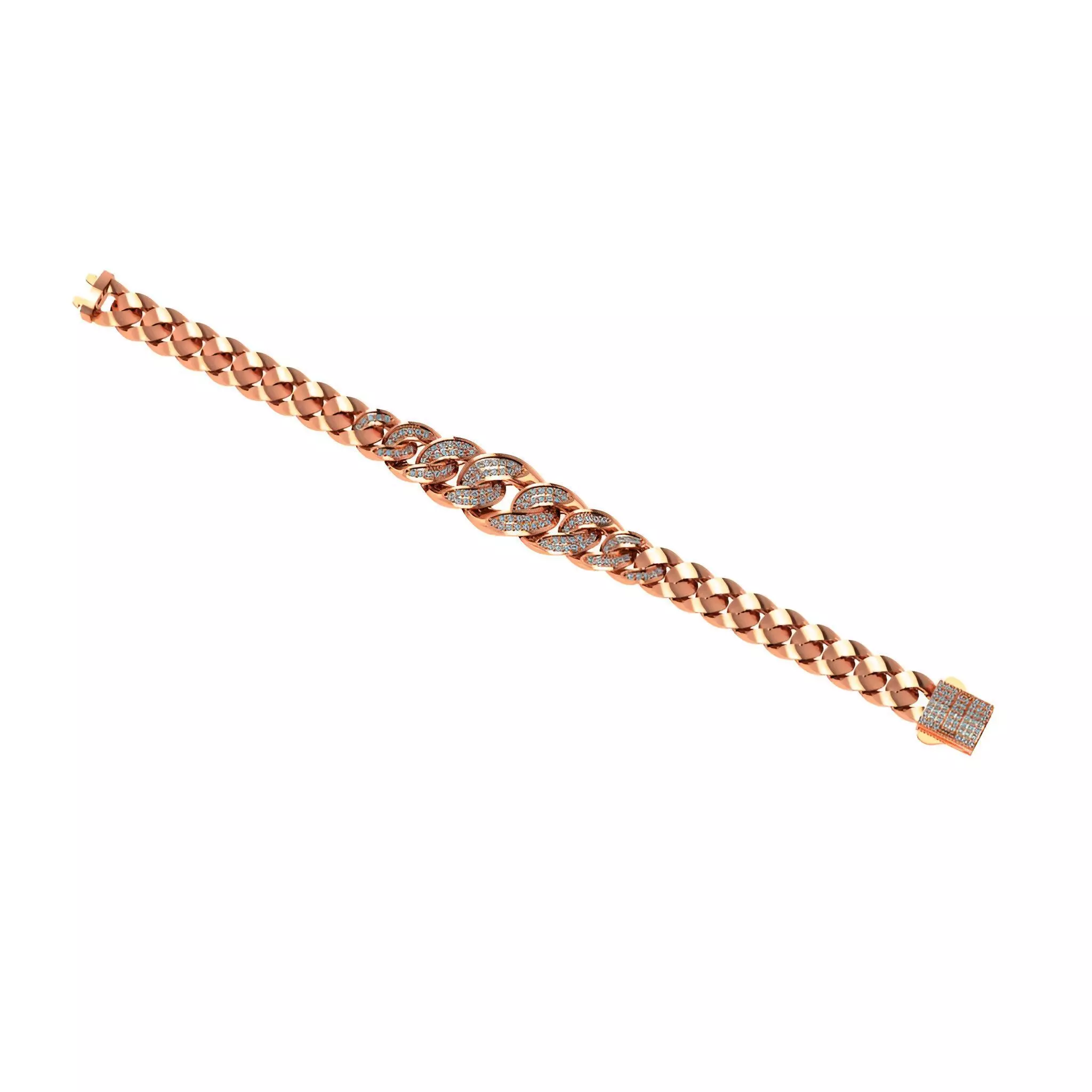 Cuban Chain Bracelet 3D print model