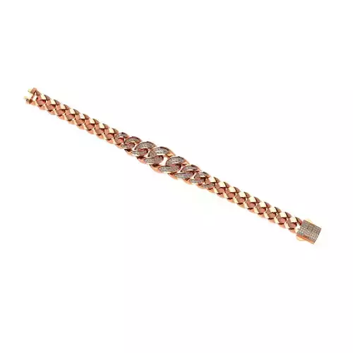 Cuban Chain Bracelet 3D print model