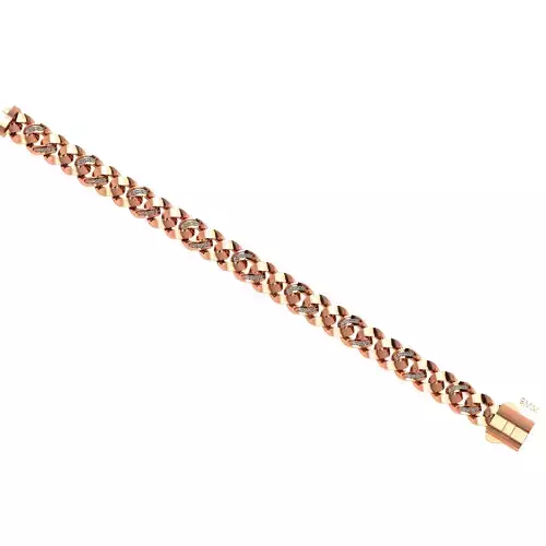 11 - 9 MM Diamond Cuban Chain Bracelet