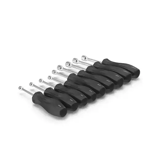 9pc Metric Hard Grip Nut Driver Set 5 13mm Low-poly 3D model