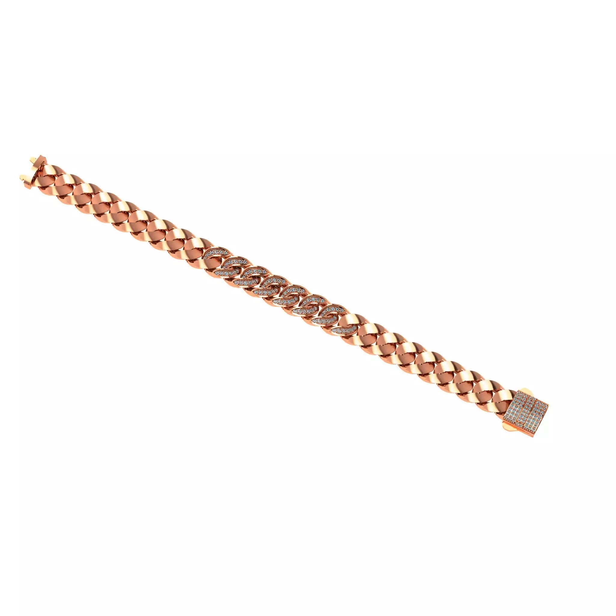13 - 10 Cuban Chain Bracelet 3D print model